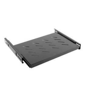 Lanberg 19" sliding shelf 1U/465x347mm, max load capacity up to 60kg AK-1006-B Black