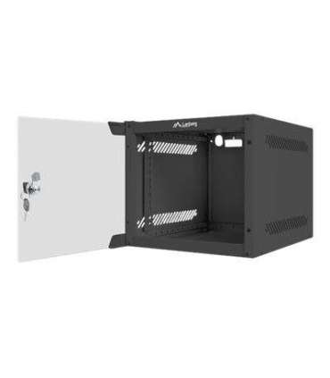 Lanberg Rack cabinet 10" wall-mount 4U/280x310 (flat pack) with glass door WF10-2304-10B Black