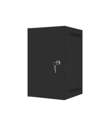Lanberg Rack cabinet 10" wall-mount 9U/280x310 for self-assembly with metal door (flat pack) WF10-2309-00B Black