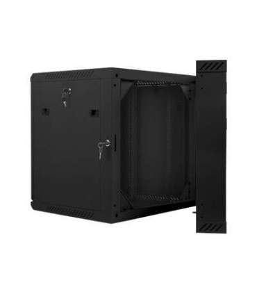 Lanberg Rack cabinet 19" double-section wall-mount 12U/600x600 (flat pack) WF02-6612-10B Black
