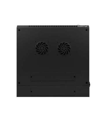Lanberg Rack cabinet 19" double-section wall-mount 12U/600x600 (flat pack) WF02-6612-10B Black