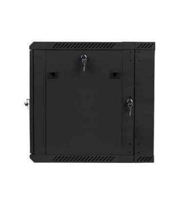 Lanberg Rack cabinet 19" double-section wall-mount 12U/600x600 (flat pack) WF02-6612-10B Black