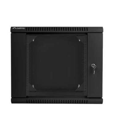 Lanberg Rack cabinet 19" double-section wall-mount 9U/600x600 (flat pack) WF02-6609-10B Black