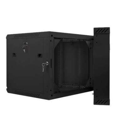 Lanberg Rack cabinet 19" double-section wall-mount 9U/600x600 (flat pack) WF02-6609-10B Black