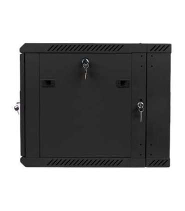 Lanberg Rack cabinet 19" double-section wall-mount 9U/600x600 (flat pack) WF02-6609-10B Black