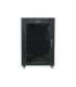 Lanberg Rack cabinet 19" free-standing 15U/600x600 (flat pack) with glass door, LCD FF01-6615-12BL Black