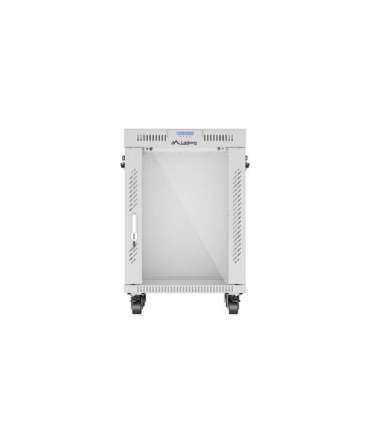 Lanberg Rack cabinet 19" free-standing 15U/600x600 (flat pack) with glass door, LCD FF01-6615-12SL Grey