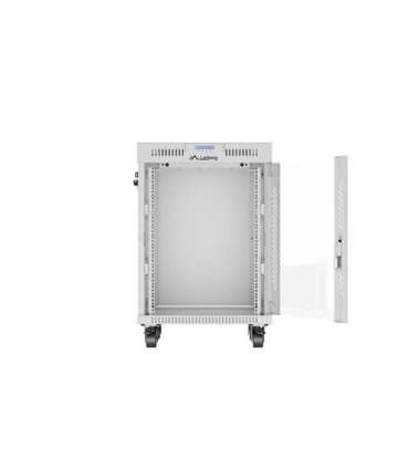 Lanberg Rack cabinet 19" free-standing 15U/600x600 (flat pack) with glass door, LCD FF01-6615-12SL Grey