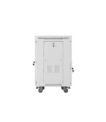 Lanberg Rack cabinet 19" free-standing 15U/600x600 (flat pack) with glass door, LCD FF01-6615-12SL Grey