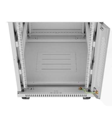 Lanberg Rack cabinet 19" free-standing 15U/600x800 (flat pack) with glass door, LCD FF01-6815-12SL Grey