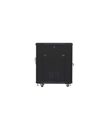 Lanberg Rack cabinet 19" free-standing 15U/600x800 (flat pack) with mesh door FF01-6815-23B Black