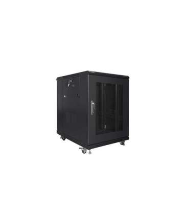 Lanberg Rack cabinet 19" free-standing 15U/600x800 (flat pack) with mesh door FF01-6815-23B Black