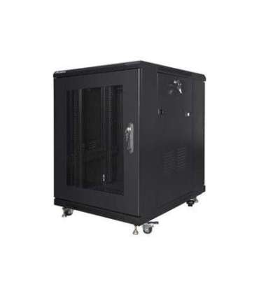 Lanberg Rack cabinet 19" free-standing 15U/600x800 (flat pack) with mesh door FF01-6815-23B Black