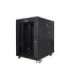 Lanberg Rack cabinet 19" free-standing 15U/800x1000 (flat pack) with glass door, LCD FF01-8015-12BL Black