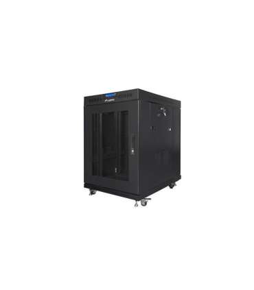 Lanberg Rack cabinet 19" free-standing 15U/800x1000 (flat pack) with mesh door, LCD FF01-8015-23BL Black