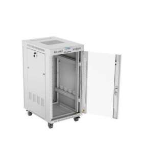 Lanberg Rack cabinet 19" free-standing 22U/600x800 (flat pack) with glass door FF01-6822-12SL Grey