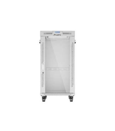 Lanberg Rack cabinet 19" free-standing 22U/600x800 (flat pack) with glass door FF01-6822-12SL Grey