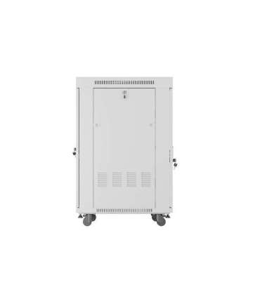 Lanberg Rack cabinet 19" free-standing 22U/600x800 (flat pack) with glass door FF01-6822-12SL Grey