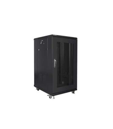Lanberg Rack cabinet 19" free-standing 22U/600x800 (flat pack) with mesh door FF01-6822-23B Black