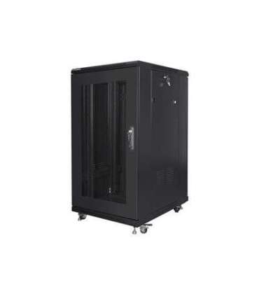 Lanberg Rack cabinet 19" free-standing 22U/600x800 (flat pack) with mesh door FF01-6822-23B Black