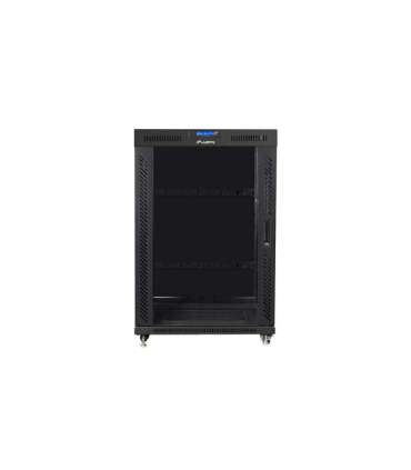 Lanberg Rack cabinet 19" free-standing 22U/800x1000 (flat pack) with glass door FF01-8022-12BL Black