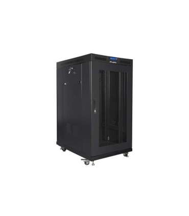 Lanberg Rack cabinet 19" free-standing 22U/800x1000 (flat pack) with mesh door FF01-8022-23BL Black