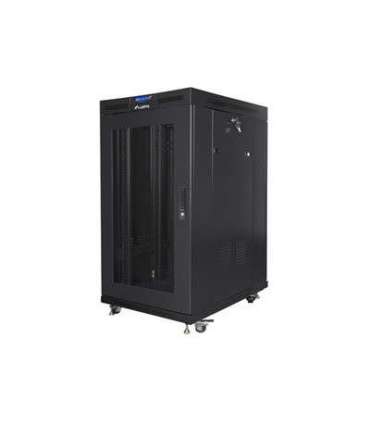 Lanberg Rack cabinet 19" free-standing 22U/800x1000 (flat pack) with mesh door FF01-8022-23BL Black