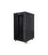 Lanberg Rack cabinet 19" free-standing 22U/800x800 (flat pack) with glass door, LCD FF01-8822-12BL Black