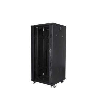 Lanberg Rack cabinet 19" free-standing 27U/600x600 (flat pack) FF01-6627-12B Black