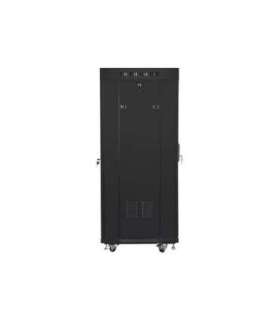 Lanberg Rack cabinet 19" free-standing 27U/600x600 (flat pack) with glass door lCD V2 FF01-6627-12BL Black