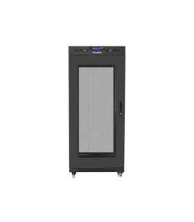 Lanberg Rack cabinet 19" free-standing 27U/600x600 (flat pack) with mesh door, LCD FF01-6627-23BL Black