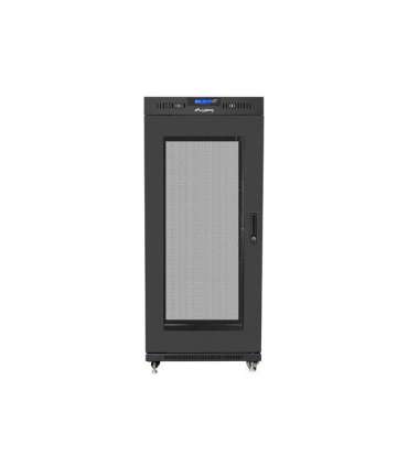 Lanberg Rack cabinet 19" free-standing 27U/600x600 (flat pack) with mesh door, LCD FF01-6627-23BL Black