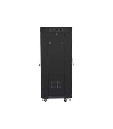Lanberg Rack cabinet 19" free-standing 27U/600x600 (flat pack) with mesh door, LCD FF01-6627-23BL Black