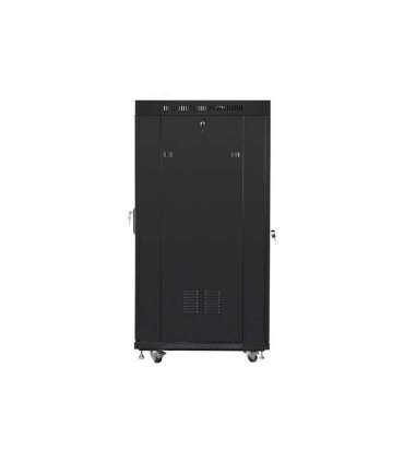 Lanberg Rack cabinet 19" free-standing 27U/800x1200 (flat pack) with glass door, LCD FF01-8227-12BL Black
