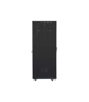 Lanberg Rack cabinet 19" free-standing 37U/600x800 (flat pack) with glass door, LCD FF01-6837-12BL Black