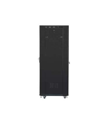 Lanberg Rack cabinet 19" free-standing 37U/600x800 (flat pack) with glass door, LCD FF01-6837-12BL Black