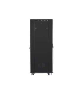 Lanberg Rack cabinet 19" free-standing 37U/800x1000 (flat pack) with glass door, LCD FF01-8037-12BL Black
