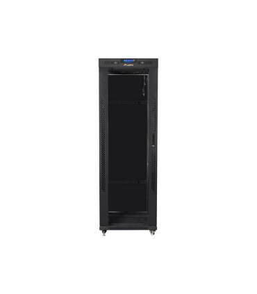 Lanberg Rack cabinet 19" free-standing 37U/800x1000 (flat pack) with glass door, LCD FF01-8037-12BL Black