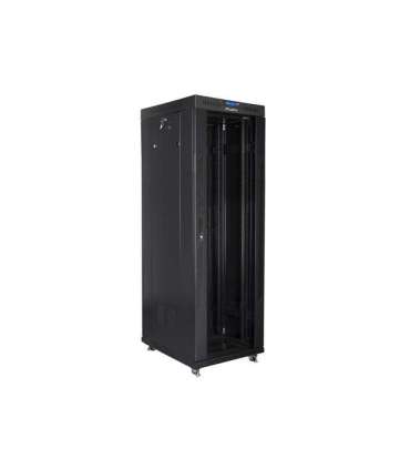 Lanberg Rack cabinet 19" free-standing 37U/800x1000 (flat pack) with glass door, LCD FF01-8037-12BL Black
