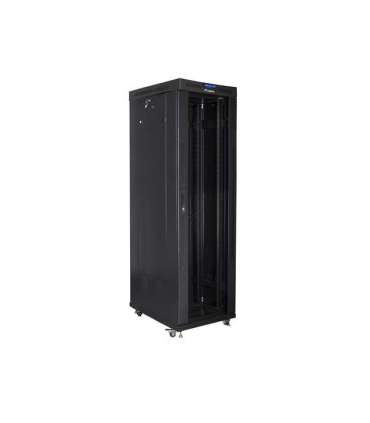 Lanberg Rack cabinet 19" free-standing 42U/600x1000 (flat pack) with glass door lCD V2 FF01-6042-12BL Black