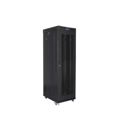 Lanberg Rack cabinet 19" free-standing 42U/600x1000 (flat pack) with mesh door lCD V2 FF01-6042-23BL Black