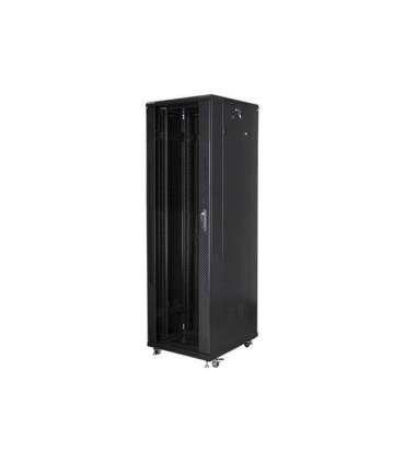 Lanberg Rack cabinet 19" free-standing 42U/600x1000 (flat pack) with mesh door lCD V2 FF01-6042-23BL Black