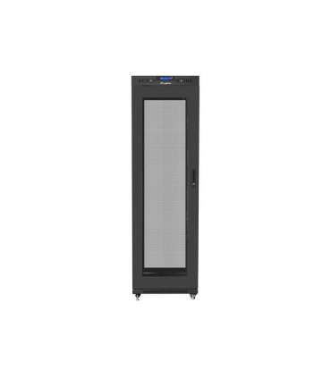 Lanberg Rack cabinet 19" free-standing 42U/600x600 (flat pack) with mesh door, LCD FF01-6642-23BL Black