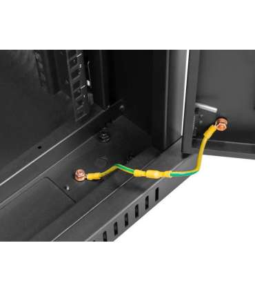 Lanberg Rack cabinet 19" free-standing 42U/600x800 (flat pack) with glass door, LCD FF01-6842-12BL Black