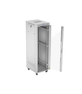 Lanberg Rack cabinet 19" free-standing 42U/600x800 (flat pack) with glass door, LCD FF01-6842-12SL Grey