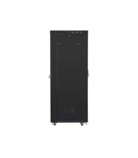 Lanberg Rack cabinet 19" free-standing 42U/800x1000 (flat pack) with glass door, LCD FF01-8042-12BL Black
