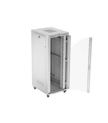 Lanberg Rack cabinet 19" free-standing 42U/800x1000 (flat pack) with glass door, LCD FF01-8042-12SL Grey