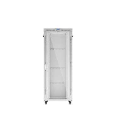 Lanberg Rack cabinet 19" free-standing 42U/800x1000 (flat pack) with glass door, LCD FF01-8042-12SL Grey