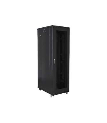 Lanberg Rack cabinet 19" free-standing 42U/800x1000 (flat pack) with mesh door FF01-8042-23B Black