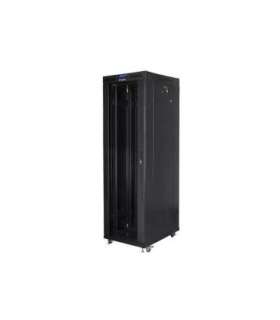 Lanberg Rack cabinet 19" free-standing 42U/800x800 (flat pack) with glass door, LCD FF01-8842-12BL Black